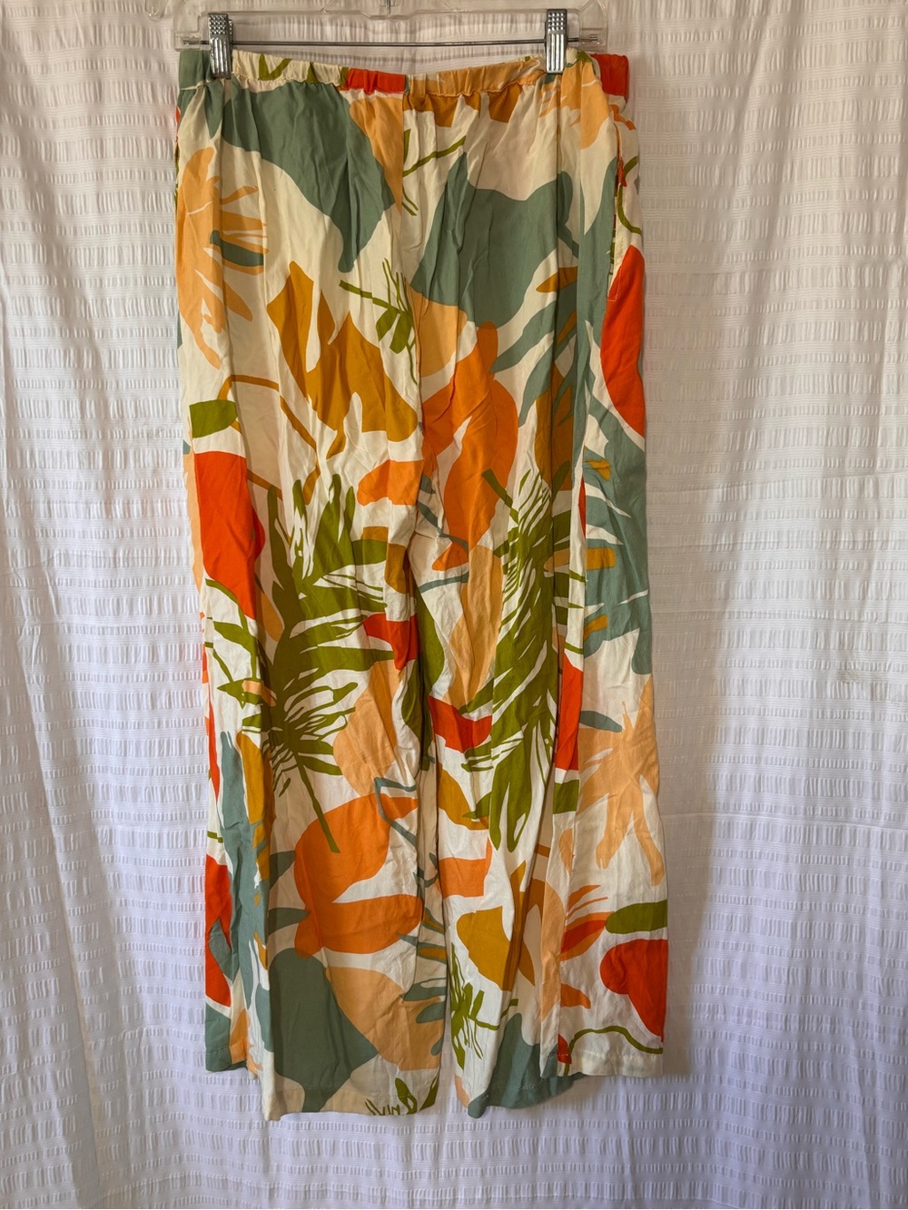 Lucky Brand Tropical Floral Wide Leg Pants Sz XL - Picture 8 of 8